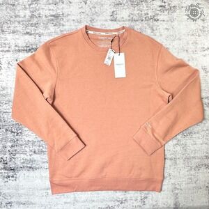 NWT Kenneth Cole New York Fleece Sweatshirt Men's Large Peach Orange KF9R89ROE